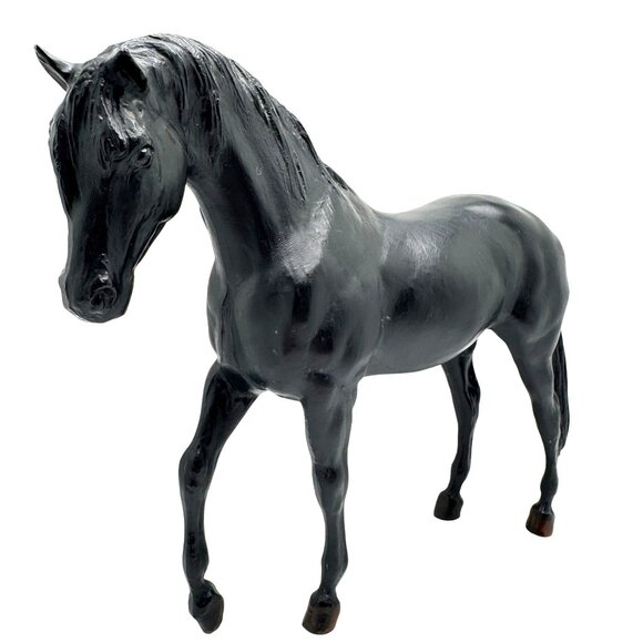 Breyer Black Foundation Stallion 64 Model Horse 1977-1987 Vtg Chris Hess - Picture 1 of 7